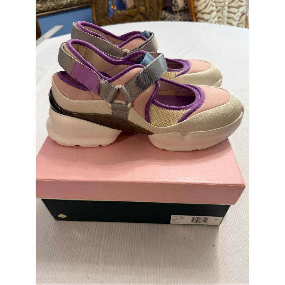 Kate Spade Cloud Cutout Tutu Pink Iris Bloom Sneakers Shoes Size 8.5 8 1/2 B New